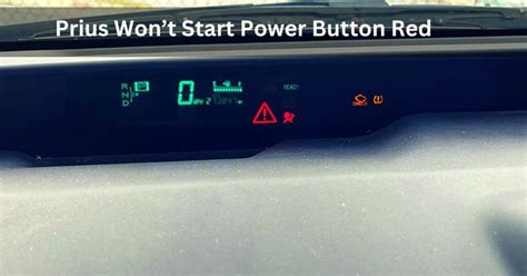 Put the batteries back in your remote. . Prius wont start power button red
